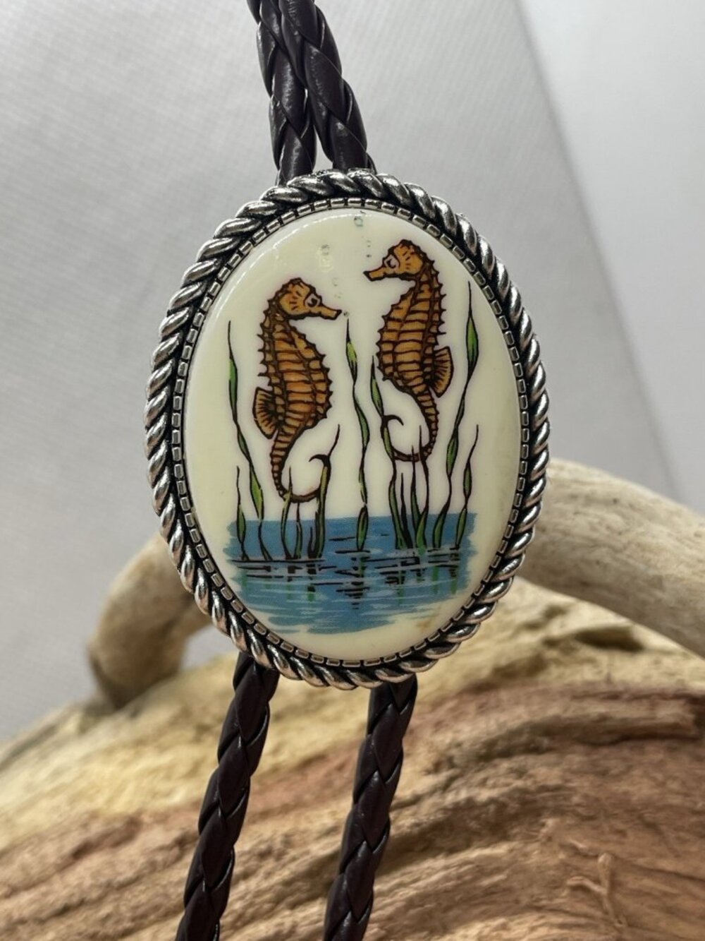 Seahorse Sea life Bolo Wedding Party Gift Dad Son Husband Ocean Beach Attire New
